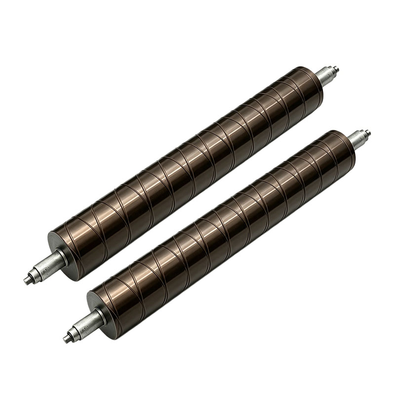 Custom Cross-Hatch Anodized Aluminum Guide Rollers