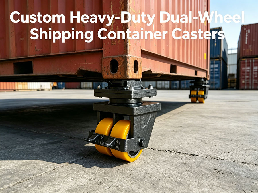 Custom Heavy-Duty Dual-Wheel Shipping Container Casters