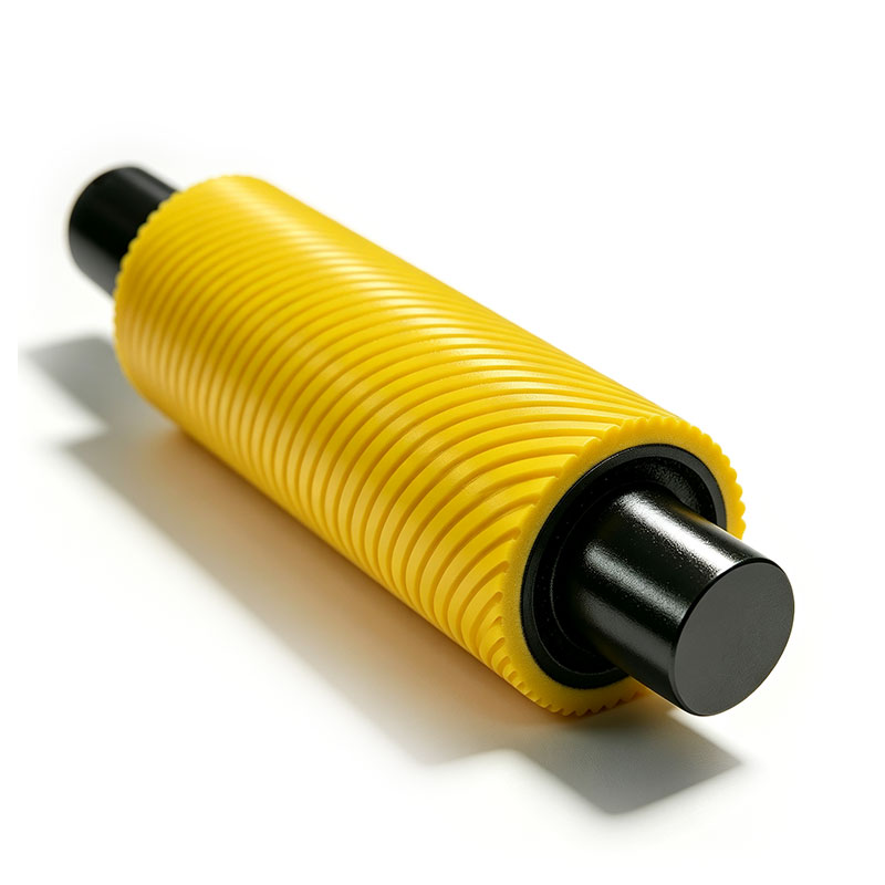 Custom Spiral Grooved Rubber Roller for Web Guiding & Processing