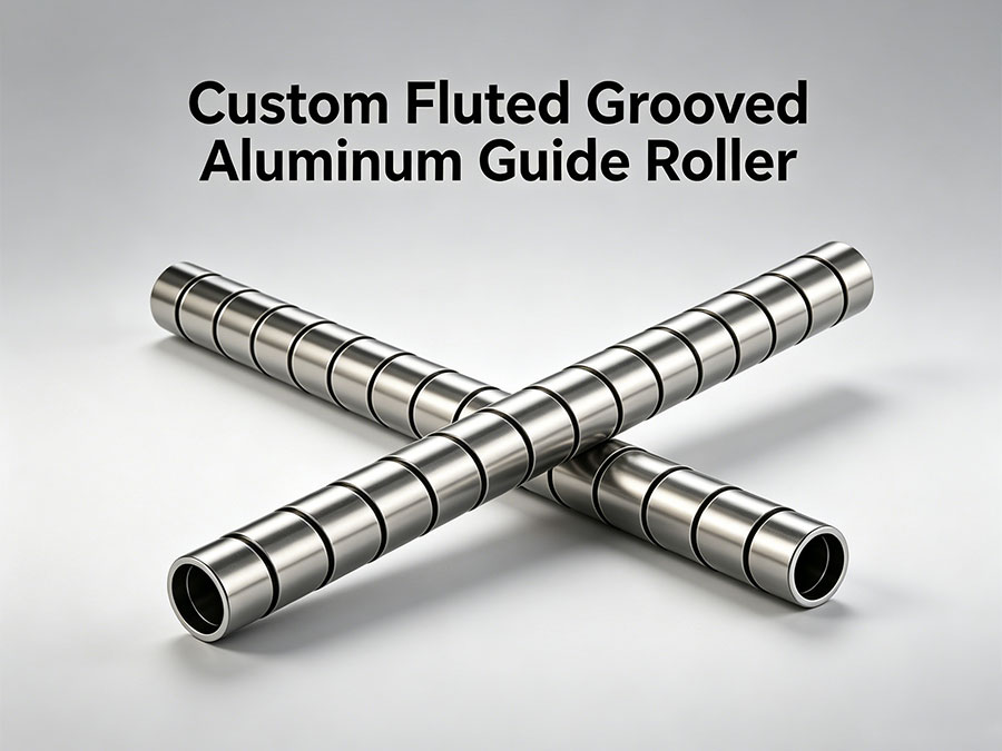 Custom Fluted Grooved Aluminum Guide Roller